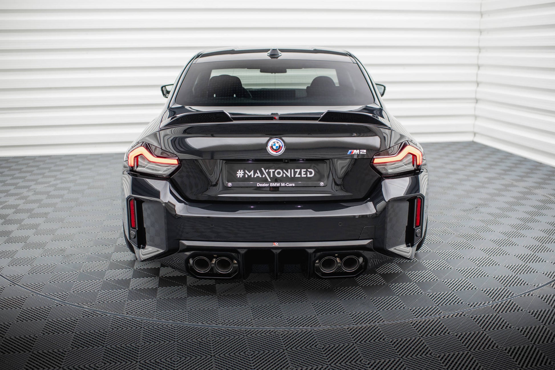 Maxton Diffusor Heck Ansatz V.2 für BMW M2 G87 schwarz Hochglanz