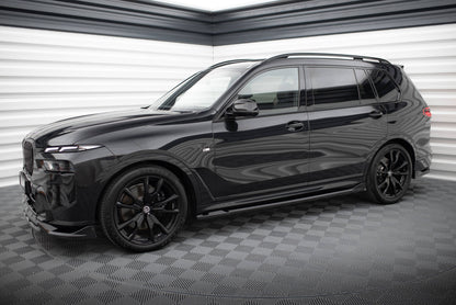Maxton Seitenschweller Ansatz für BMW X7 M-Paket G07 Facelift schwarz Hochglanz