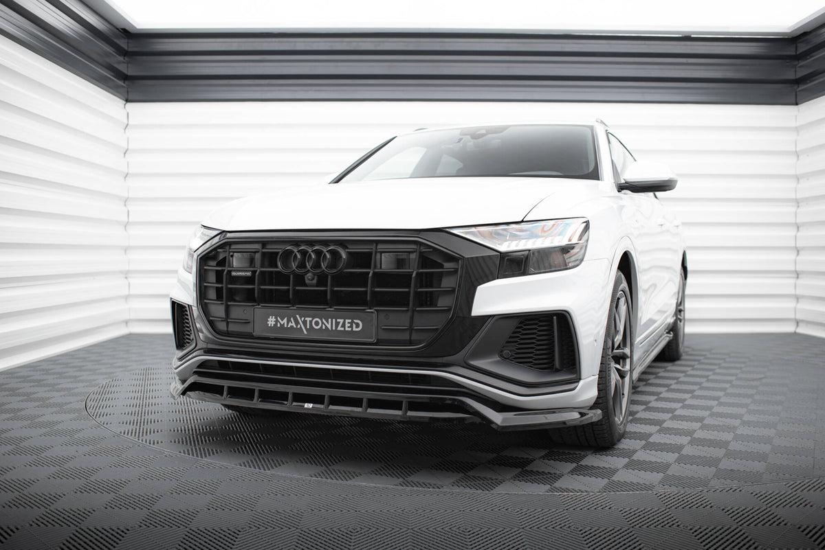 Maxton Front Ansatz V.2 für Audi SQ8 / Q8 S-Line Mk1 schwarz Hochglanz
