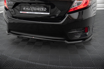Maxton Mittlerer Diffusor Heck Ansatz DTM Look für Honda Civic Mk10 schwarz Hochglanz