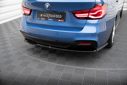 Maxton Heck Ansatz Flaps Diffusor für BMW 3er GT M-Paket F34 schwarz Hochglanz