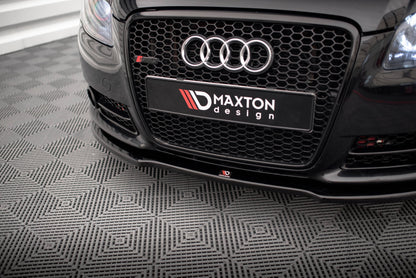 Maxton Front Ansatz für Audi A4 S-Line B7 schwarz Hochglanz