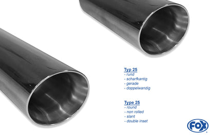 BMW E90/91/92/93 335i/335d Endschalldämpfer rechts/links - 1x90 Typ 25 rechts/links