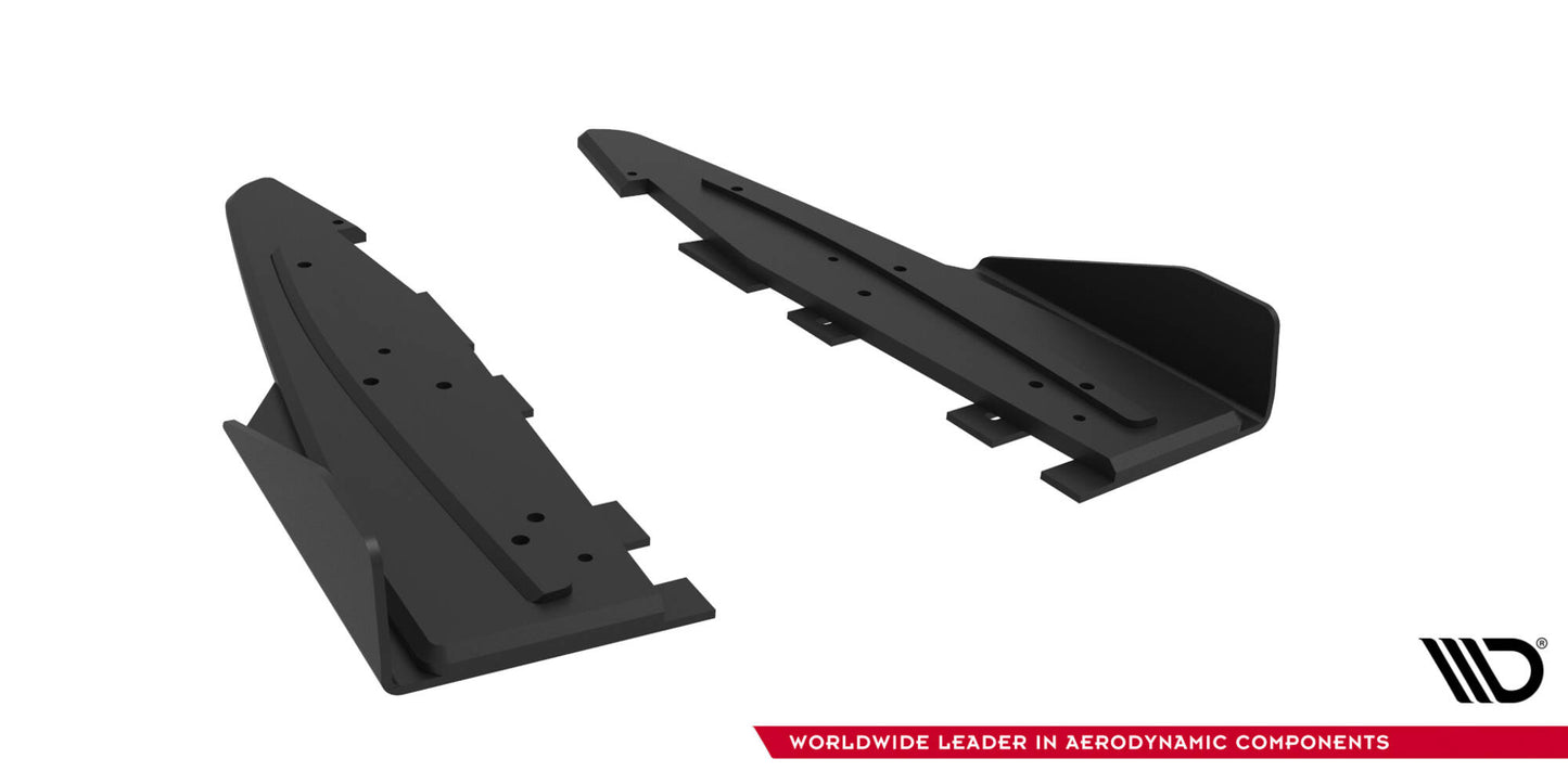 Maxton Street Pro Heck Ansatz Flaps Diffusor +Flaps für Ford Mustang GT Mk6  schwarz Hochglanz