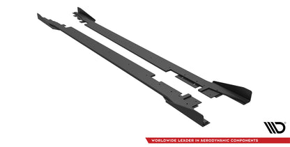 Maxton Street Pro Seitenschweller Ansatz für + Flaps Ford Mondeo Sport Mk5 Facelift / Fusion Sport Mk2 Facelift schwarz Ho...