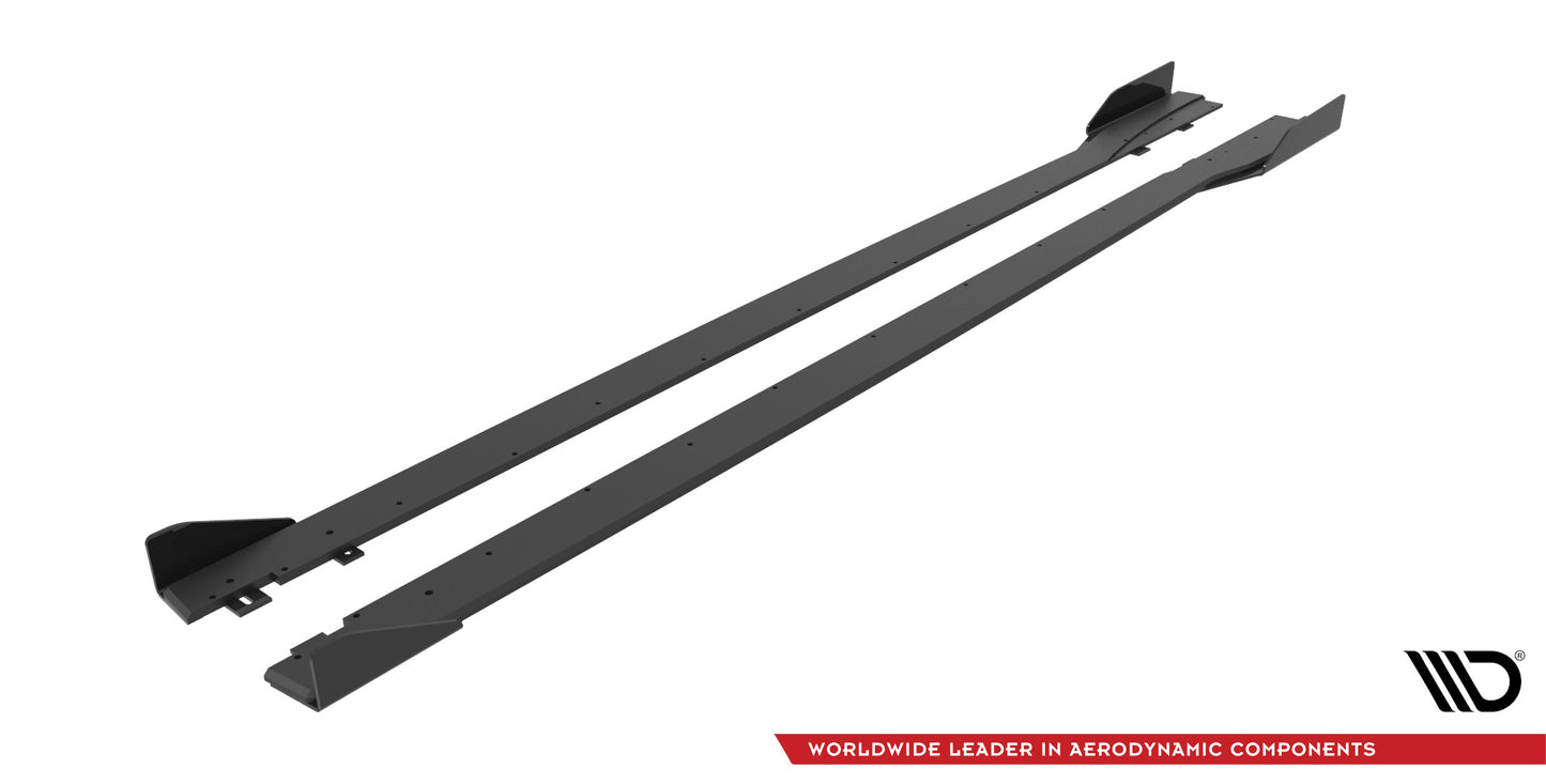 Maxton Street Pro Seitenschweller Ansatz für + Flaps Honda Civic Type-R Mk 11 schwarz Hochglanz
