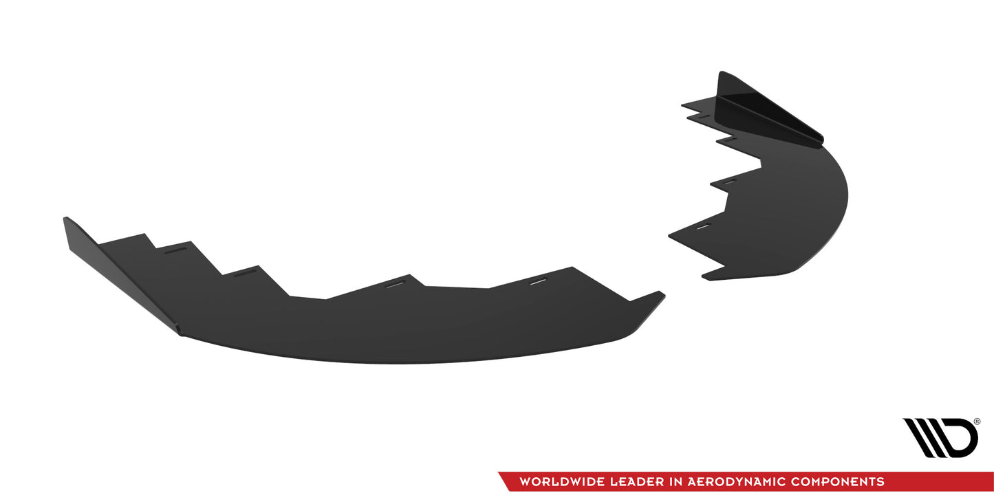 Maxton Front Flaps Audi RS6 Avant C6 schwarz Hochglanz