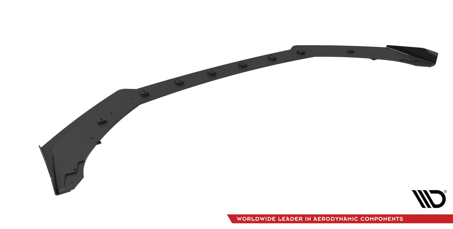 Maxton Street Pro Front Ansatz für +Flaps für + Flaps Peugeot 208 GT Mk2 schwarz Hochglanz