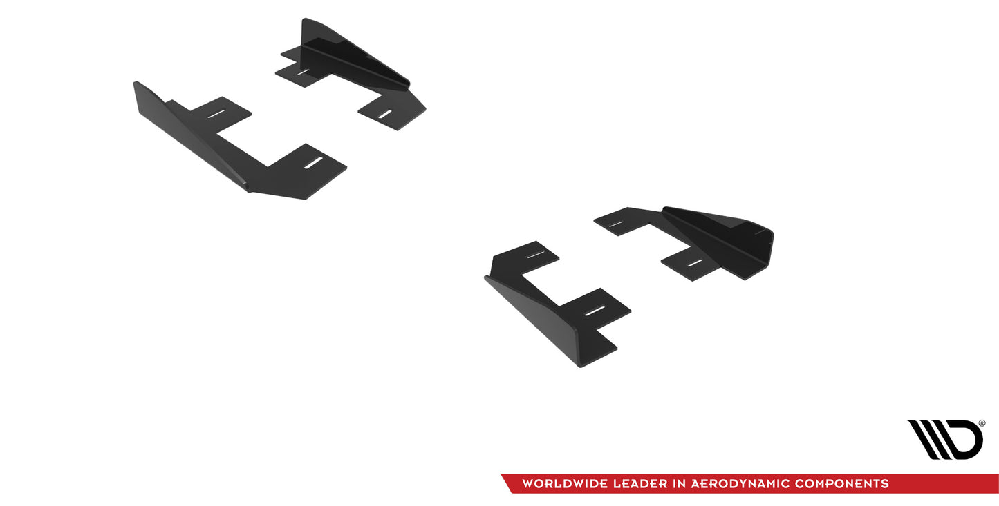 Maxton Side Flaps Audi RS6 Avant C6 schwarz Hochglanz