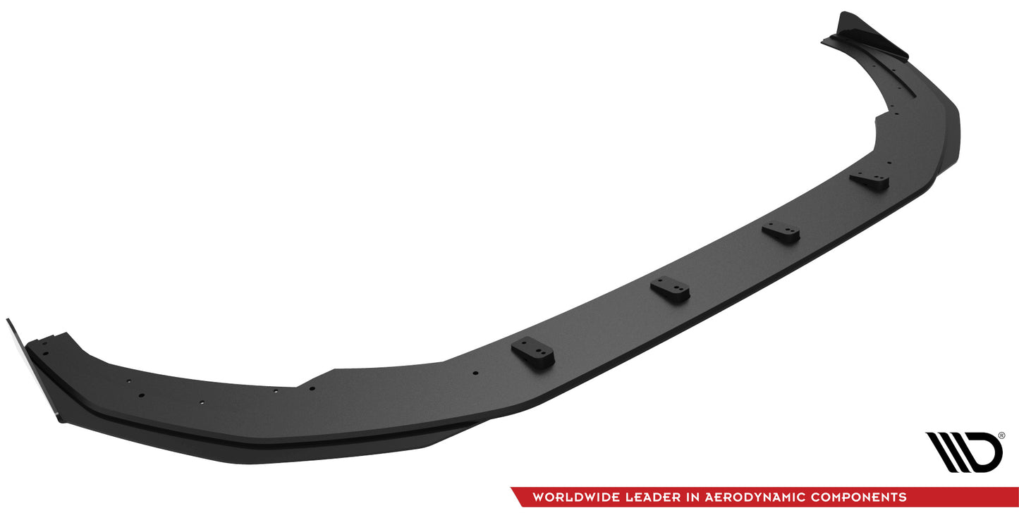 Maxton Street Pro Front Ansatz für +Flaps für V.1 + Flaps Audi S3 / A3 S-Line 8Y schwarz Hochglanz