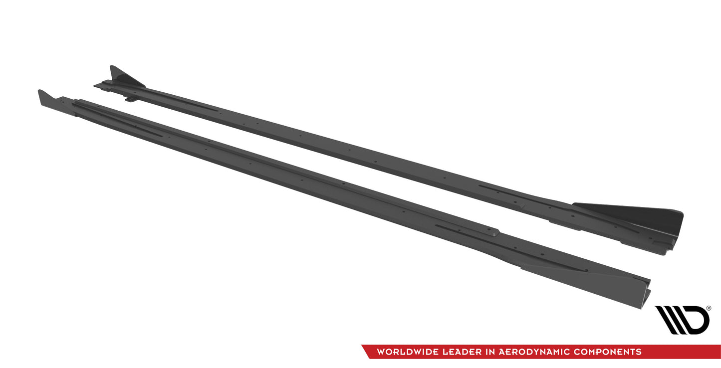 Maxton Street Pro Seitenschweller Ansatz für + Flaps Audi S3 / A3 S-Line 8Y schwarz Hochglanz