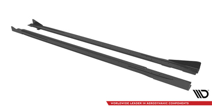 Maxton Street Pro Seitenschweller Ansatz für + Flaps Audi S3 / A3 S-Line 8Y schwarz Hochglanz