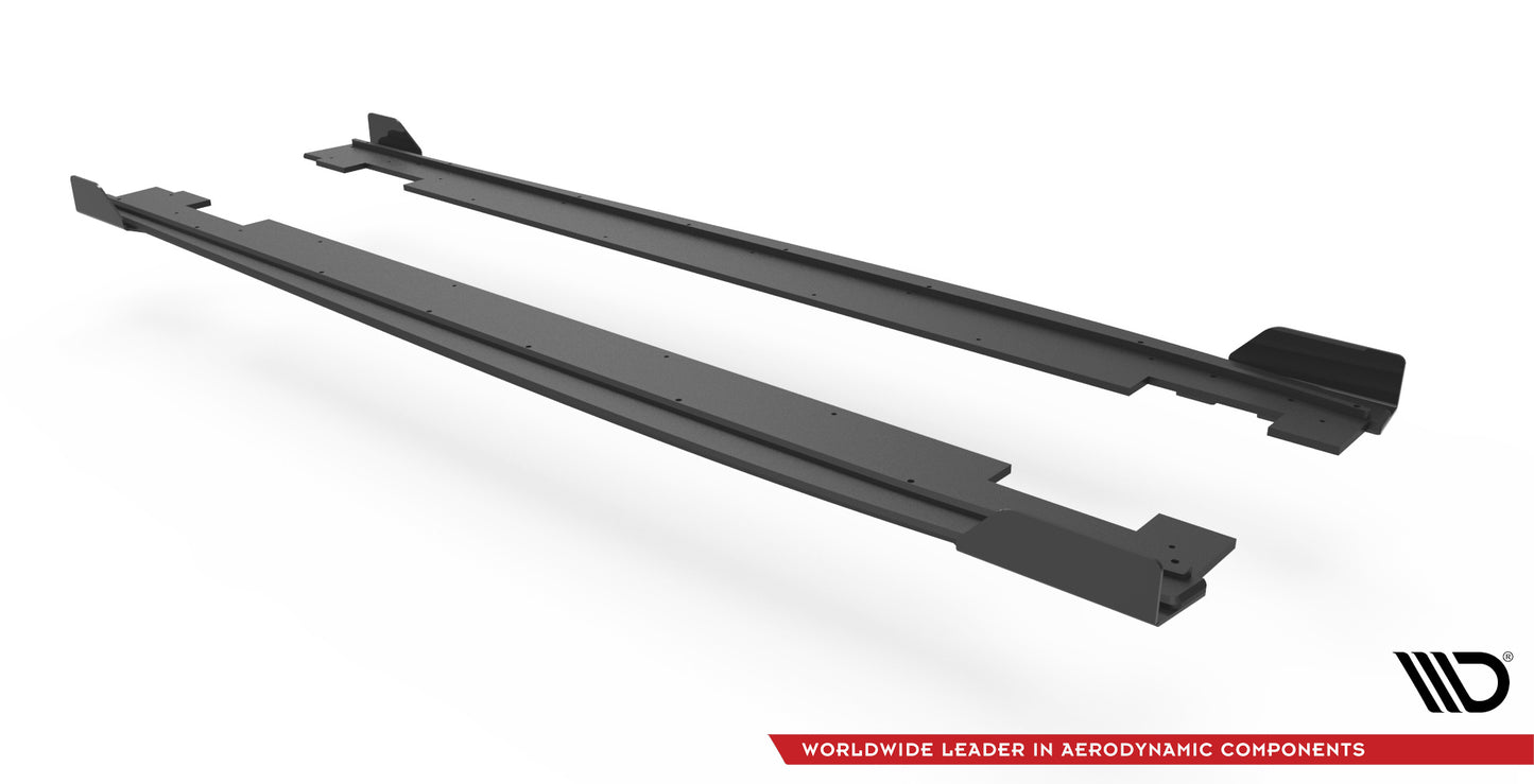 Maxton Street Pro Seitenschweller Ansatz für + Flaps Hyundai I20 N Mk3 schwarz Hochglanz