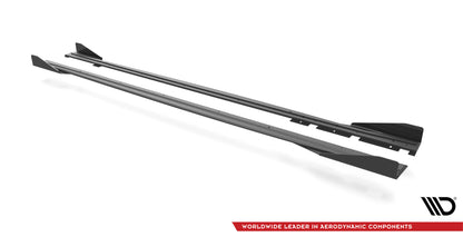 Maxton Street Pro Seitenschweller Ansatz für + Flaps BMW M2 F87 schwarz Hochglanz