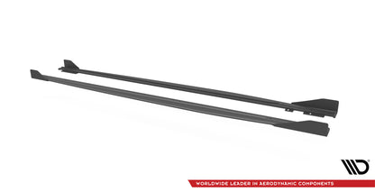Maxton Street Pro Seitenschweller Ansatz für + Flaps Audi RS3 Sportback 8Y schwarz Hochglanz