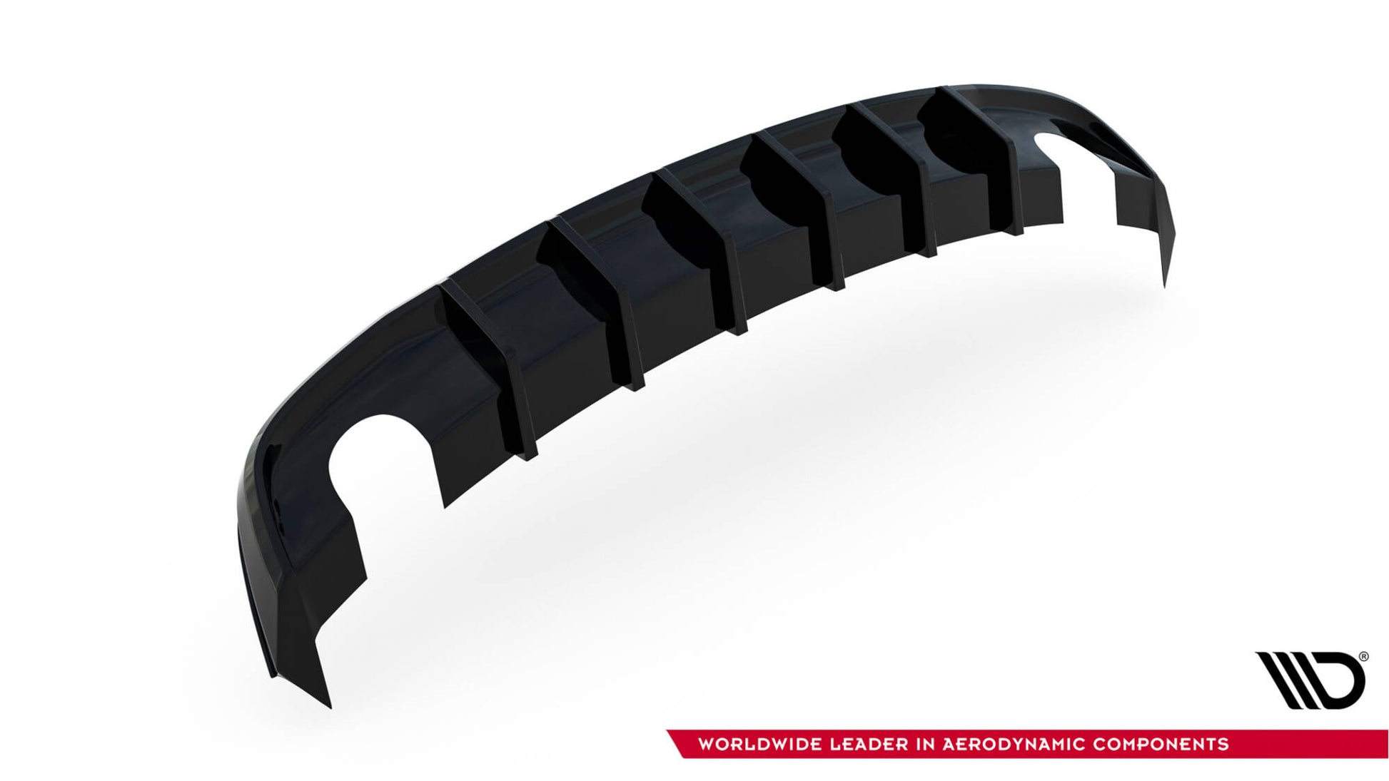 Maxton Diffusor Heck Ansatz für Audi A5 S-Line Coupe / Sportback 8T Facelift (Version mit Einzelauspuff auf beiden Seiten)