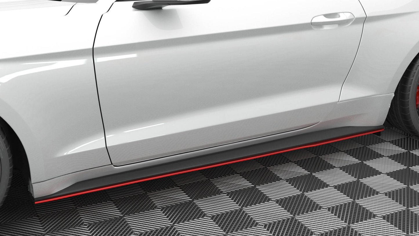 Maxton Seitenschweller Ansatz für V.2 für Ford Mustang Mk6 Facelift