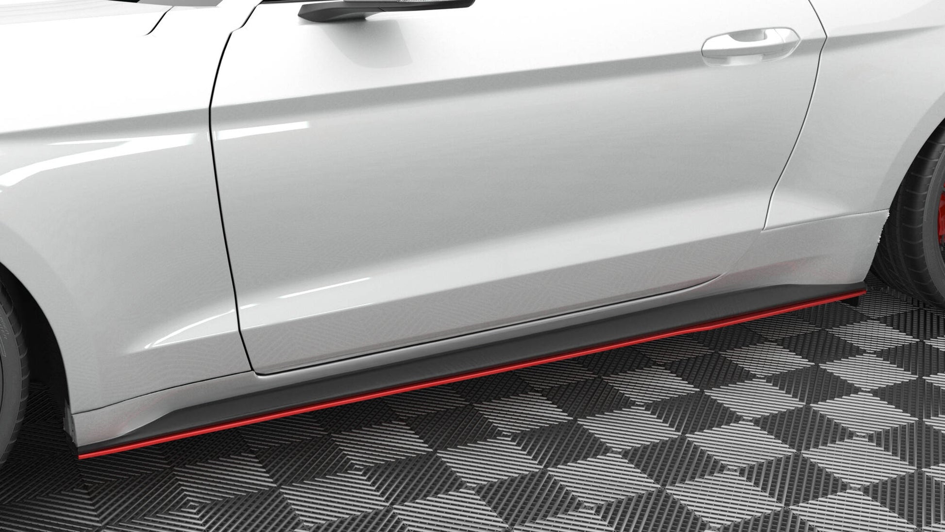 Maxton Seitenschweller Ansatz für V.2 für Ford Mustang Mk6 Facelift