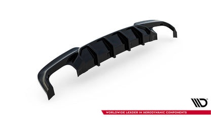 Maxton Diffusor Heck Ansatz V.2 für BMW 5er M-Paket F10 (Version mit zwei Doppelauspuffanlagen)