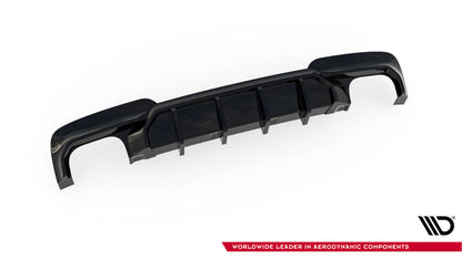Maxton Diffusor Heck Ansatz V.2 für BMW 5er M-Paket F10 (Version mit zwei Doppelauspuffanlagen)