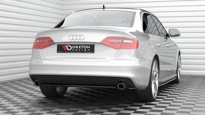 Maxton Mittlerer Diffusor Heck Ansatz für Audi A4 S-Line B8 Facelift schwarz Hochglanz