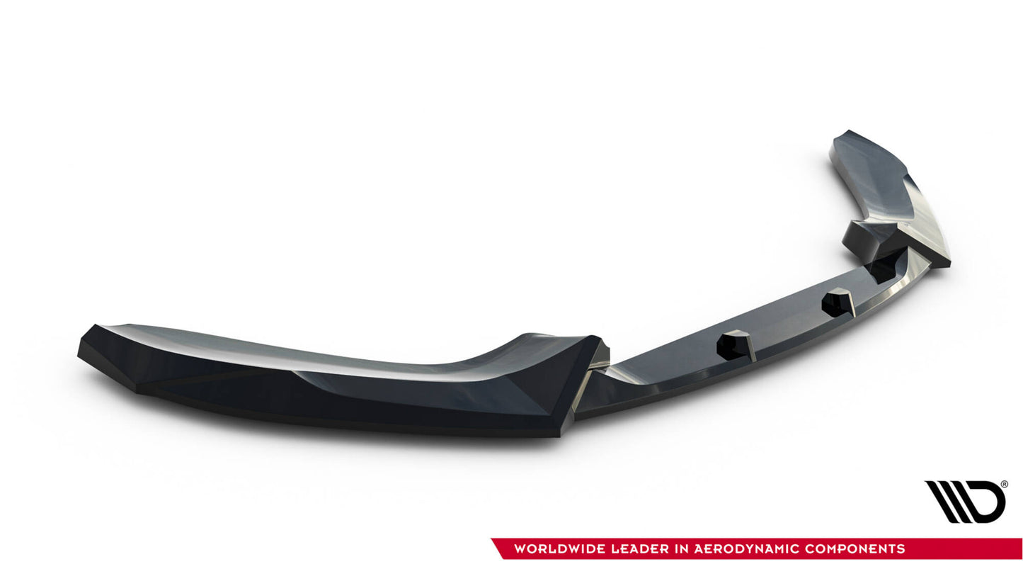 Maxton Front Ansatz V.5 für BMW 1er M-Paket / M140i F20 Facelift schwarz Hochglanz