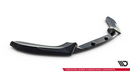 Maxton Front Ansatz V.5 für BMW 1er M-Paket / M140i F20 Facelift schwarz Hochglanz