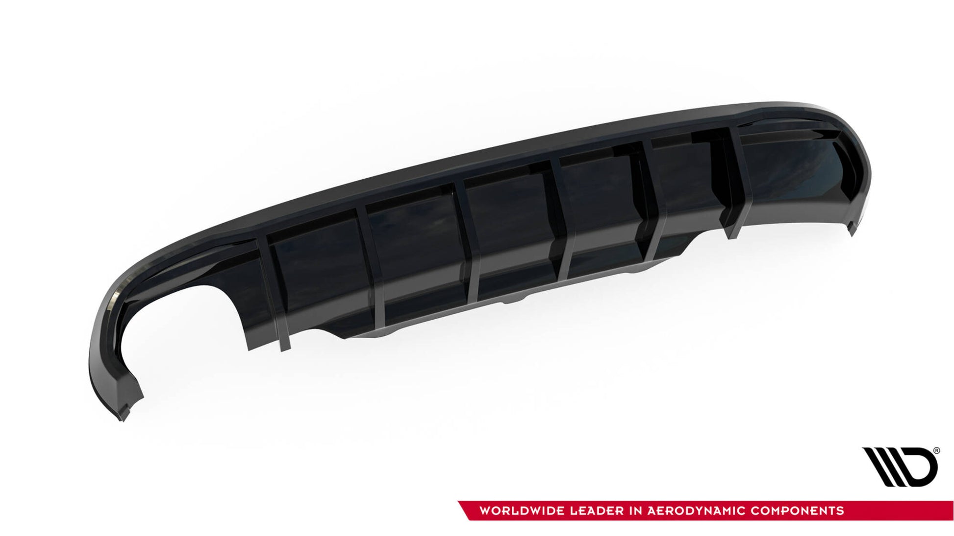 Maxton Diffusor Heck Ansatz für Audi A5 Coupe / Cabrio S-Line 8T (Einseitige Doppelauspuffversion)