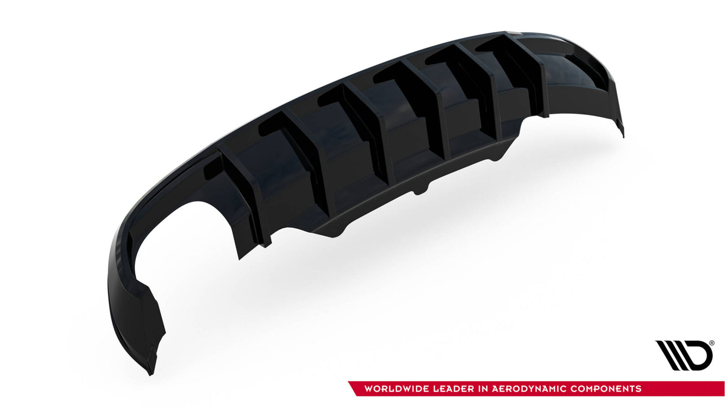 Maxton Diffusor Heck Ansatz für Audi A5 Coupe / Cabrio S-Line 8T (Einseitige Doppelauspuffversion)