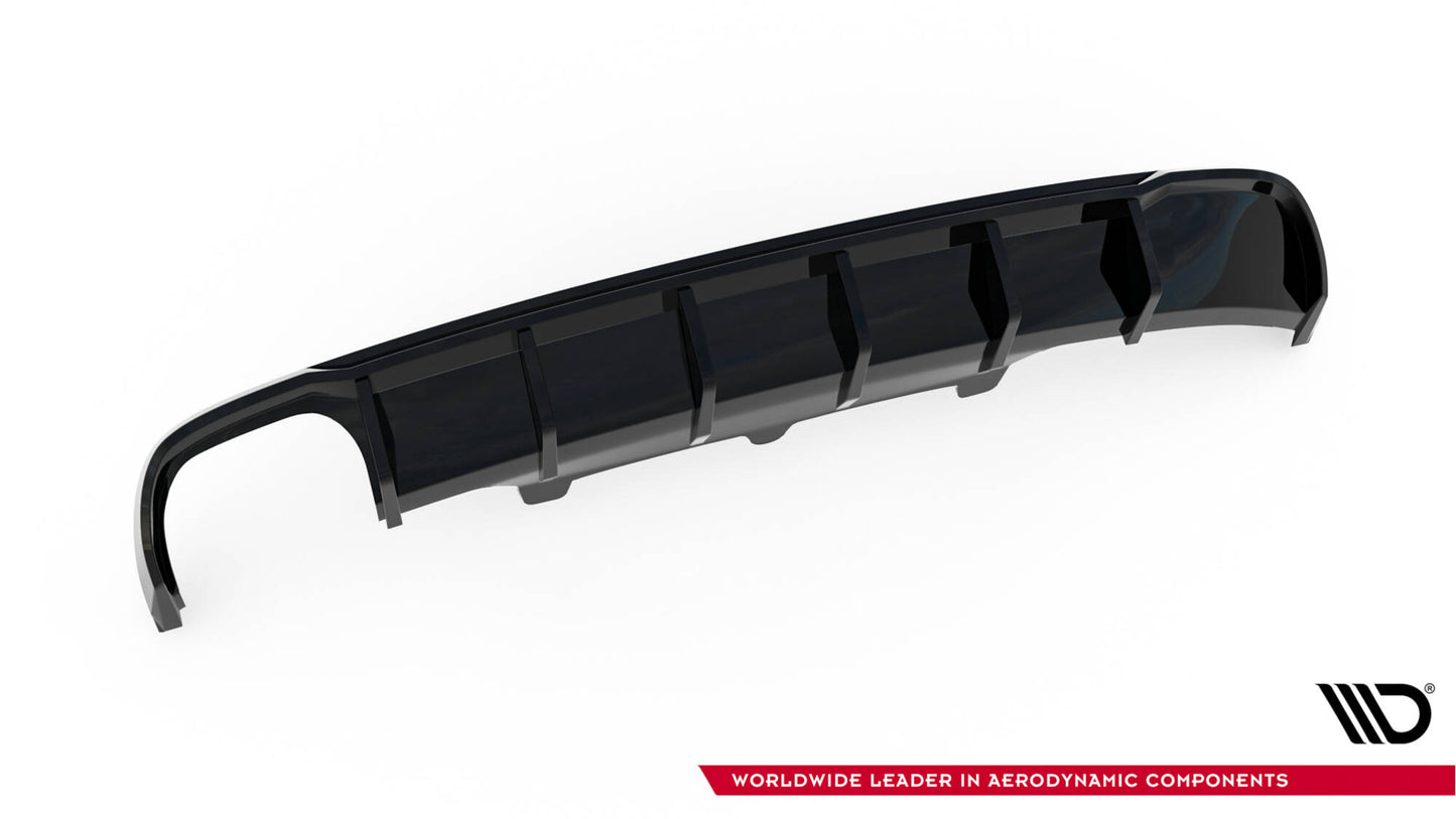 Maxton Diffusor Heck Ansatz für Audi A6 Avant C7 (Einseitige Doppelauspuffversion)