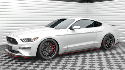 Maxton Seitenschweller Ansatz für V.2 für Ford Mustang Mk6 Facelift
