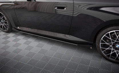 Maxton Street Pro Seitenschweller Ansatz für + Flaps BMW 2 Coupe G42 schwarz Hochglanz