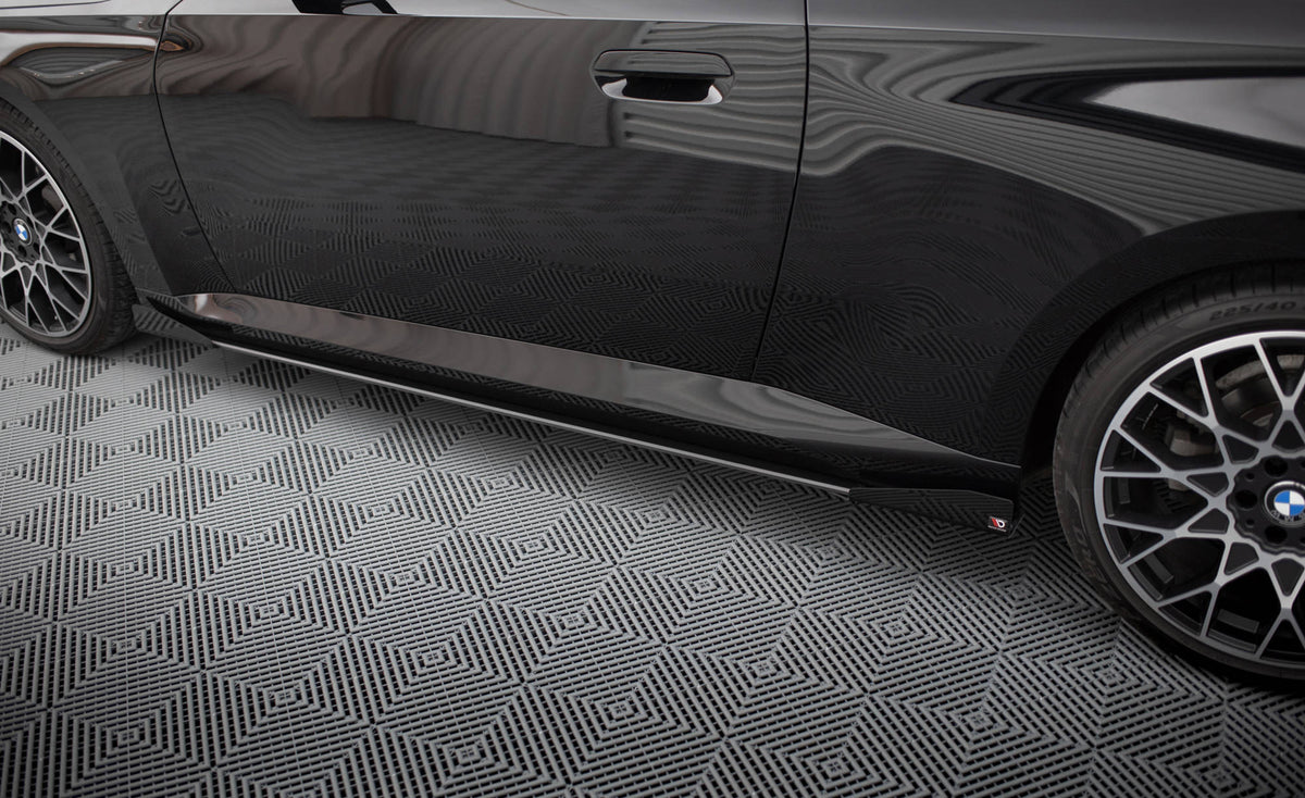 Maxton Street Pro Seitenschweller Ansatz für + Flaps BMW 2 Coupe G42 schwarz Hochglanz