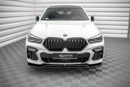 Maxton Front Ansatz V.2 für BMW X6 M-Paket G06 schwarz Hochglanz