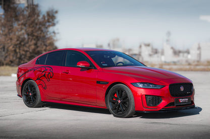 Maxton Seitenschweller Ansatz für Jaguar XE R-Dynamic X760 Facelift schwarz Hochglanz