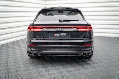 Maxton Mittlerer Diffusor Heck Ansatz DTM Look für Audi SQ8 Mk1 schwarz Hochglanz