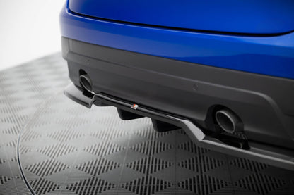 Maxton Hinten Splitter (mit einem vertikalem balken) Jaguar F-Pace R-Sport Mk1 schwarz Hochglanz