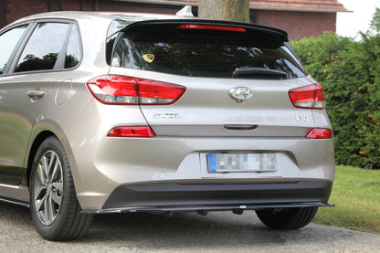Maxton Mittlerer Diffusor Heck Ansatz für im DTM LOOK HYUNDAI I30 MK3 HATCHBACK schwarz Hochglanz