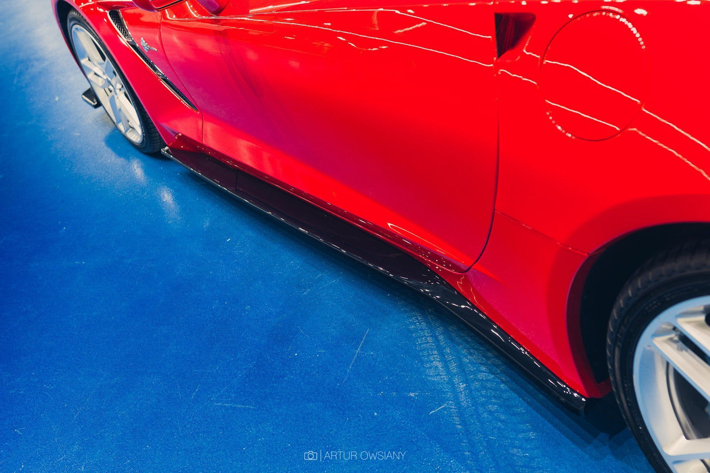 Maxton Seitenschweller Ansatz für CHEVROLET CORVETTE C7 Carbon Look