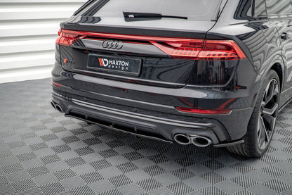 Maxton Mittlerer Diffusor Heck Ansatz DTM Look für Audi SQ8 Mk1 schwarz Hochglanz