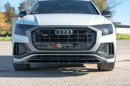 Maxton Front Ansatz für  V.1 Audi Q8 S-line / SQ8 Mk1 schwarz Hochglanz