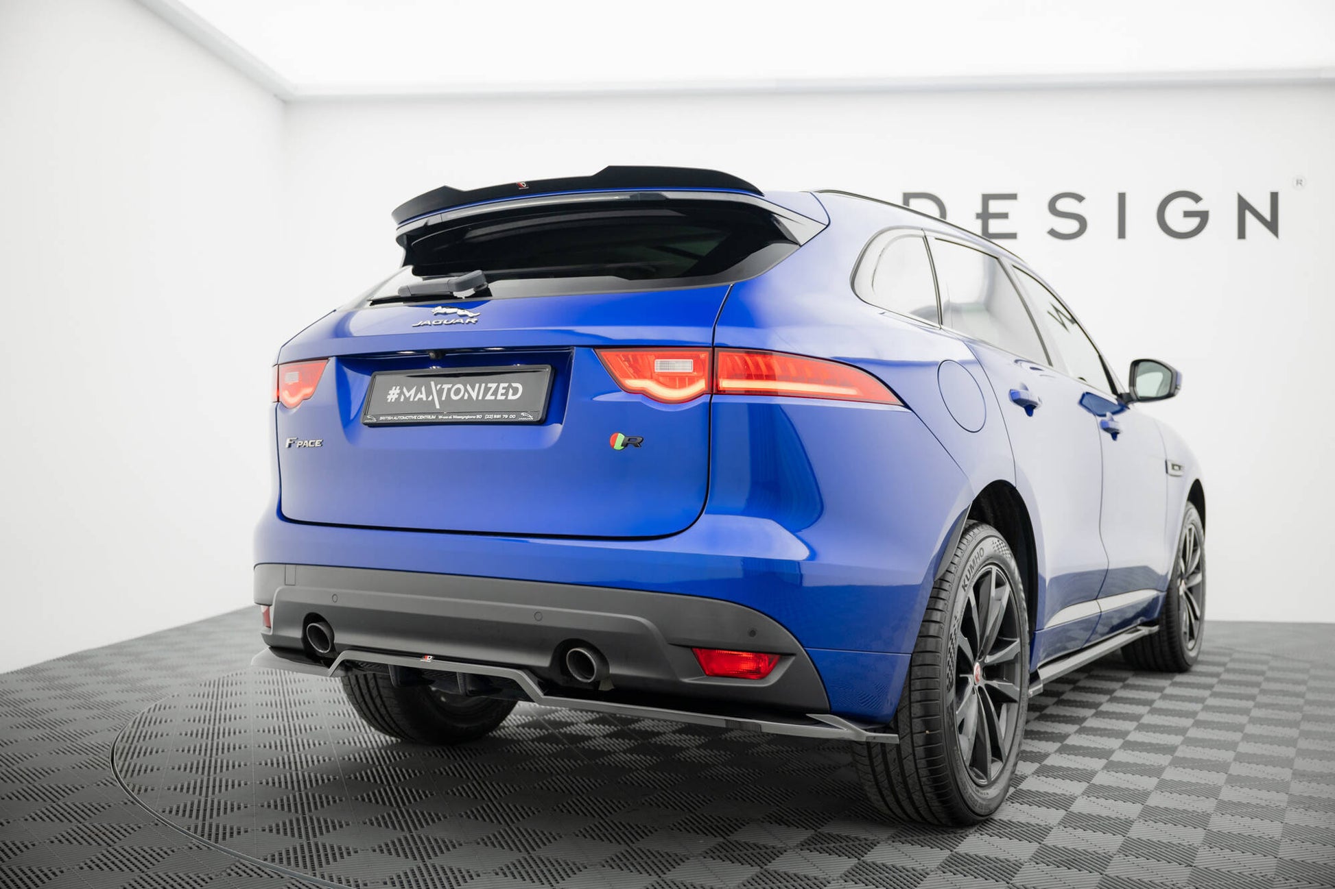 Maxton Spoiler CAP für Jaguar F-Pace R-Sport Mk1 schwarz Hochglanz