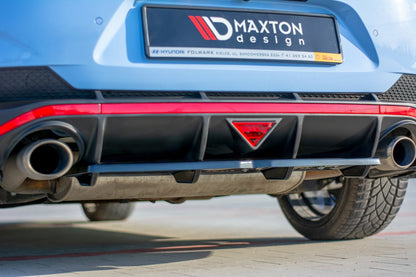 Maxton Mittlerer Diffusor Heck Ansatz DTM Look für Hyundai I30 N Mk3 Fastback  schwarz Hochglanz