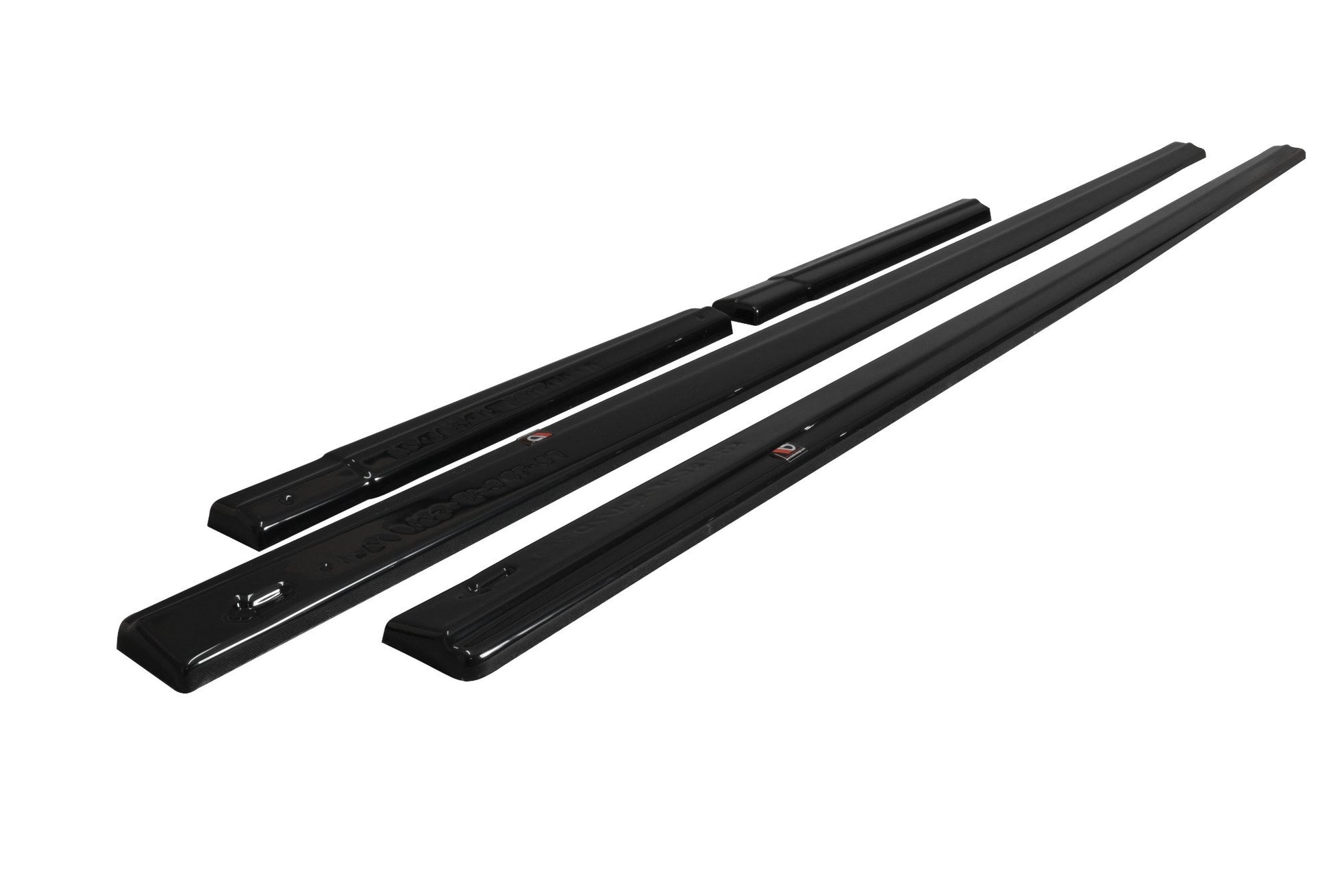 Maxton Seitenschweller Ansatz für Ford Transit Custom Mk1 FL schwarz Hochglanz