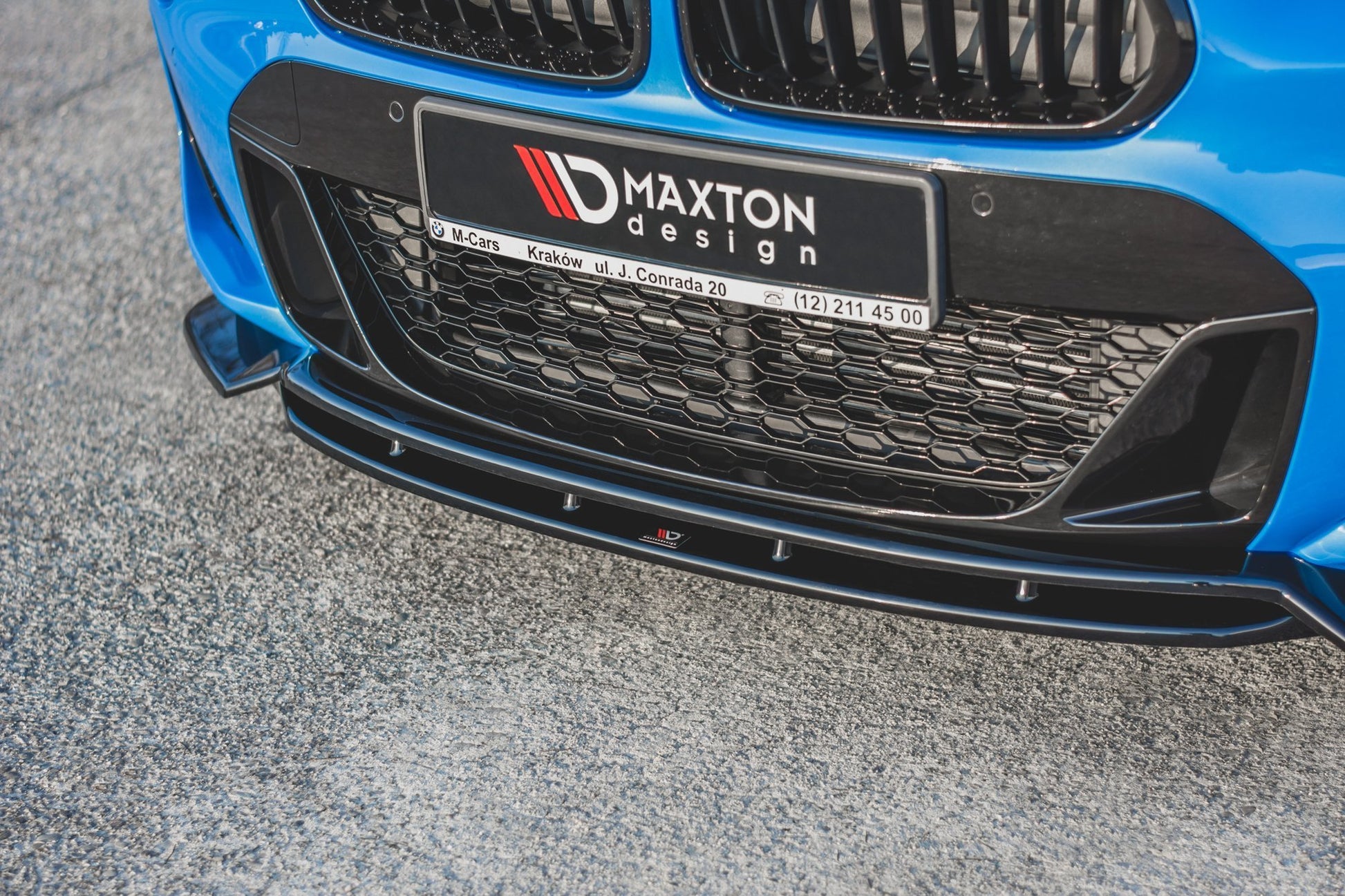 Maxton Front Ansatz für BMW X2 F39 M-Paket schwarz Hochglanz