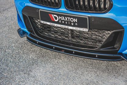 Maxton Front Ansatz für BMW X2 F39 M-Paket schwarz Hochglanz