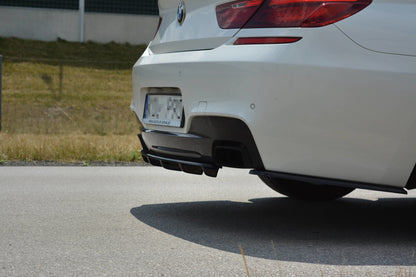 Maxton Mittlerer Diffusor Heck Ansatz für BMW 6er Gran Coupé M Paket DTM LOOK schwarz Hochglanz