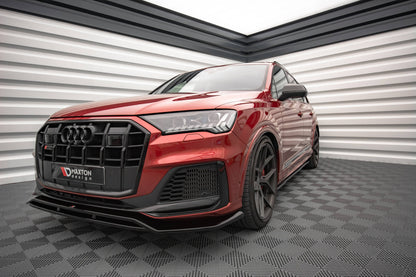 Maxton Front Ansatz für Audi SQ7 /Q7 S-Line Mk2 (4M) Facelift  schwarz Hochglanz