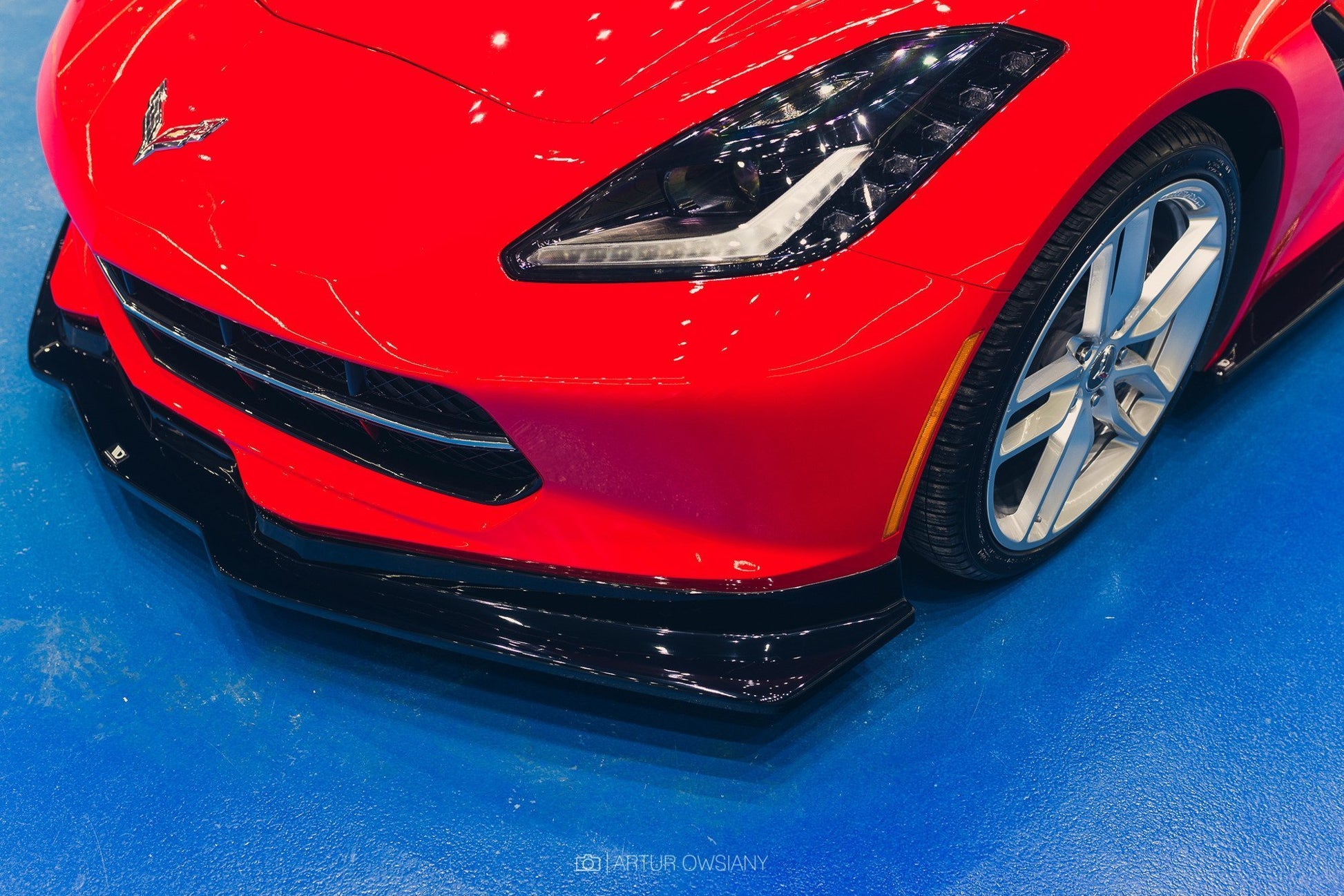 Maxton Front Ansatz für CHEVROLET CORVETTE C7  Carbon Look