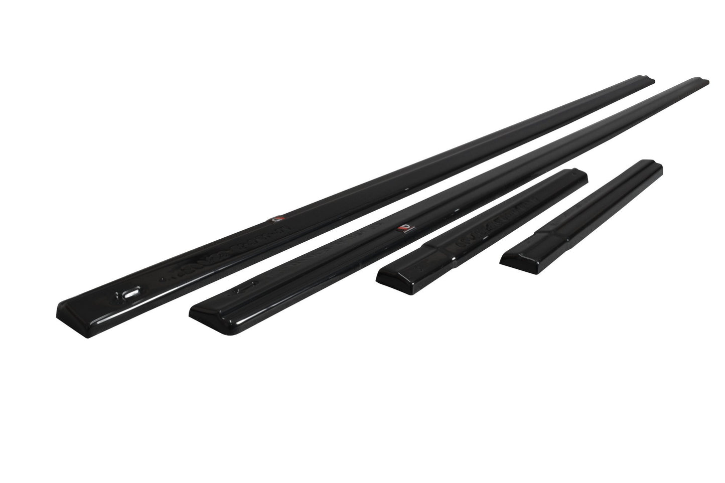 Maxton Seitenschweller Ansatz für Ford Transit Custom Mk1 FL schwarz Hochglanz